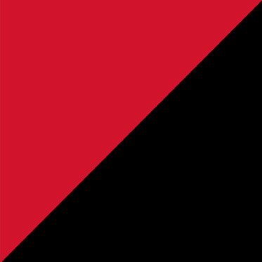Corps noir manette rouge